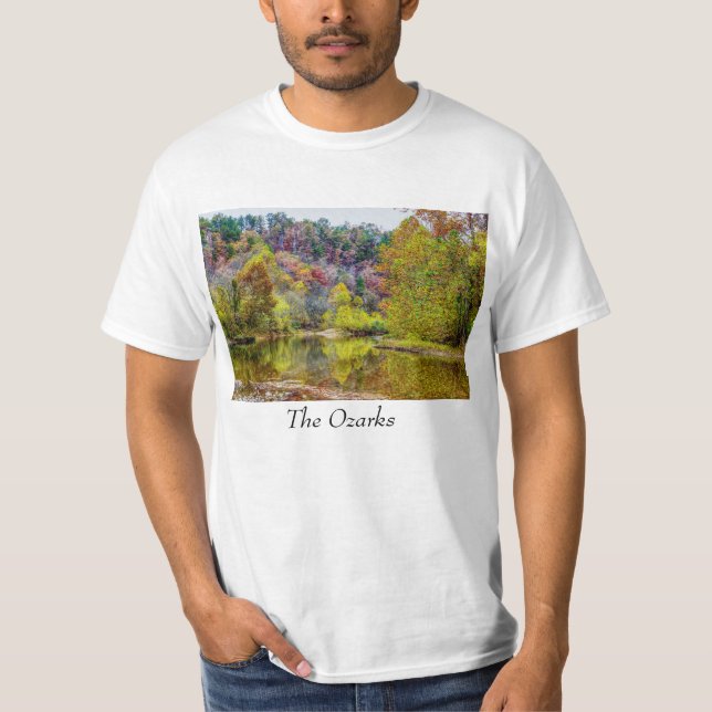 Camiseta Outono Tranquilidade Ozarks (Frente)