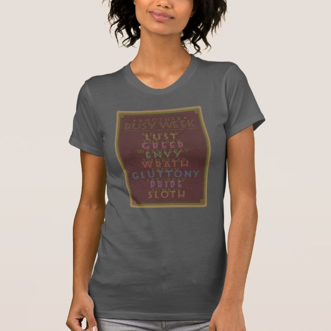 Camiseta Outra Semana Ocupada Castanho Gfx (Frente)