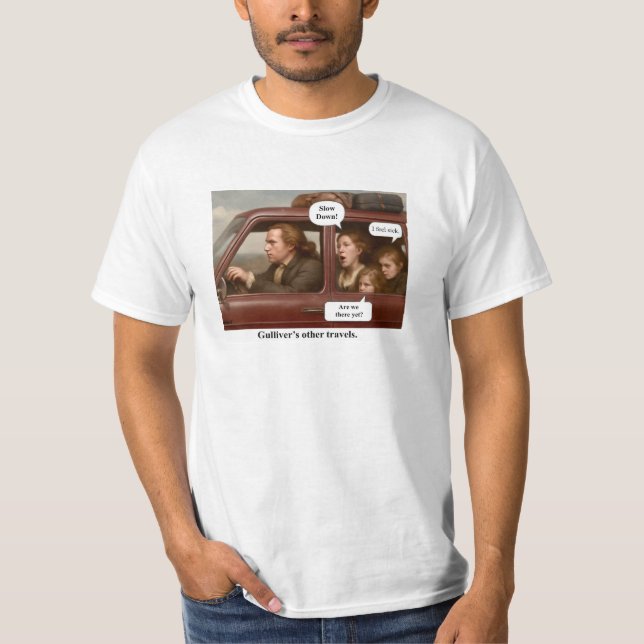Camiseta Outras viagens de Gulliver. (Frente)