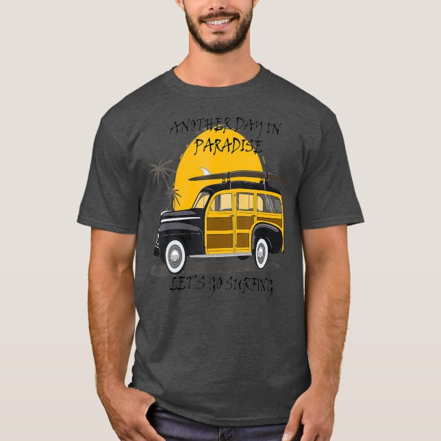Camiseta Outro dia em Paraíso hotrodHawaiian Woody (Frente)