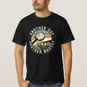 Camiseta Outro Dia Outro Balde Design de Basquete