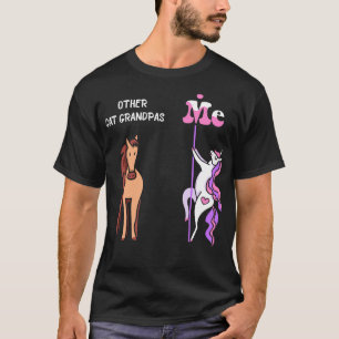 Camiseta Outro gato me avisa Tee Unicorn Cat Grandpa Funn