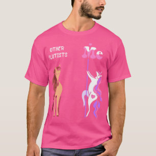 Camiseta Outros flutistas Eu Teto Unicorn Flutist Funny Gif