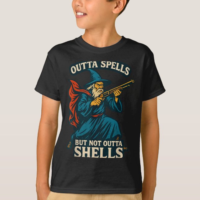 Camiseta Outta Spells But Not Outta Shells Vintage  (Frente)
