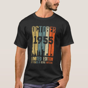 Camiseta Outubro 1955 67 Aniversário 67 Anos 1955 Aniversár