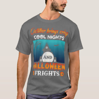 Camiseta Outubro Traz Legal Noite Cura E Amigo De Halloween