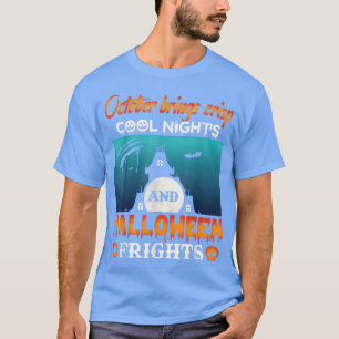 Camiseta Outubro Traz Legal Noite Cura E Amigo De Halloween