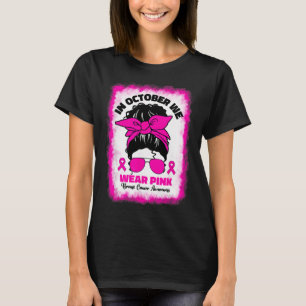 Camiseta Outubro Usamos Rosa Câncer de Mama Mulheres Afro N