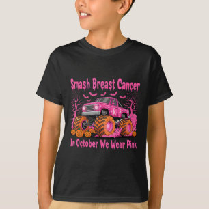 Camiseta Outubro Usamos Seio de Monstro Caminhão Halloween
