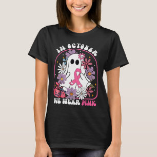 Camiseta Outubro Vestimos Cancer De Mama Floral Rosa Fantas