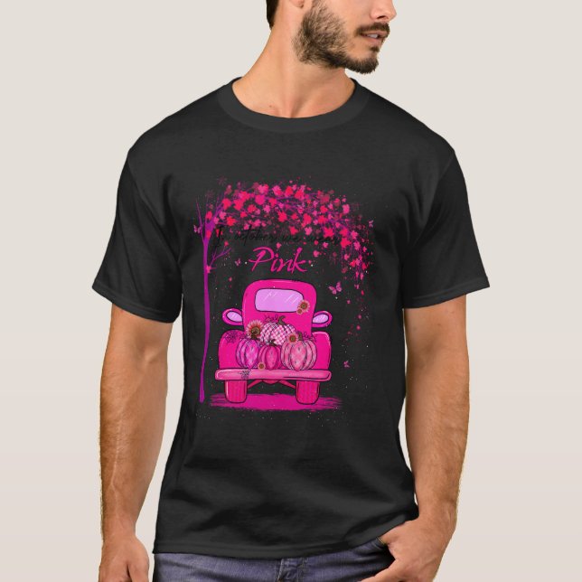Camiseta Outubro Vestimos Carruagens Rosa Pumpkin Cancer A (Frente)