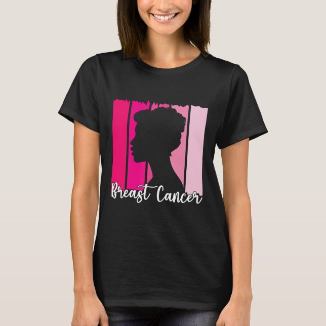 Camiseta Outubro Vestimos negros cor-de-rosa afro mama danç (Frente)