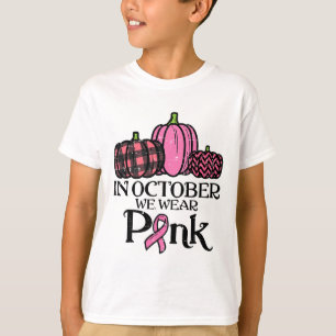 Camiseta Outubro Vestimos o Cancer-mama rosa-leopardo Aware