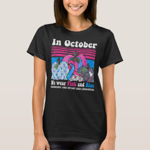 Camiseta Outubro Vestimos Perda de Criança de Gravidez Rosa