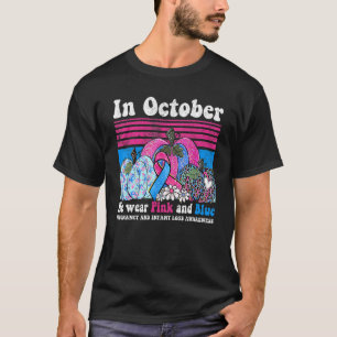 Camiseta Outubro Vestimos Perda de Criança de Gravidez Rosa