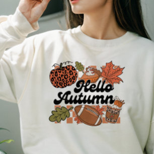 CAMISETA OUTUMN THEMN HELLO AUTUMN FOTBALL & PUMPKIN