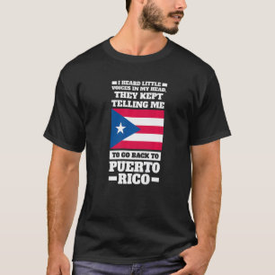 Camiseta Ouvi vozes pequenas na minha cabeça, Puerto rico P