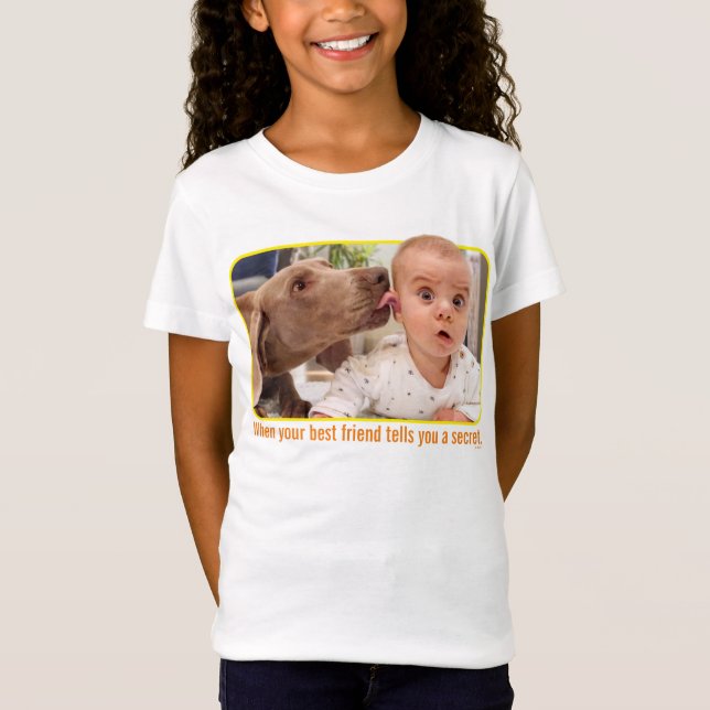 Camiseta Ouvido do bebê que bebe o cão (Frente)