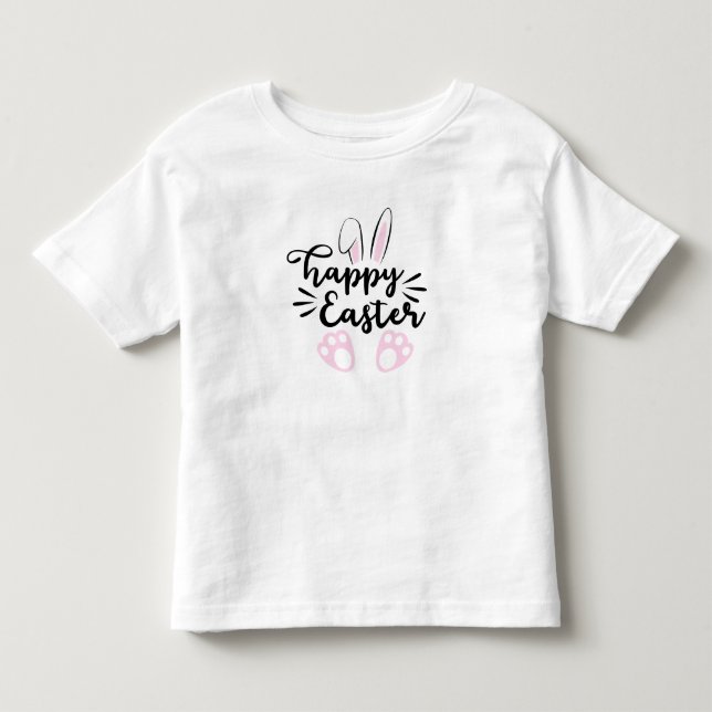 Camiseta Ouvidos e pés coelhos felzs pascoa (Frente)