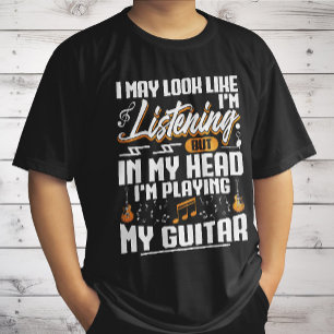 Camiseta Ouvindo Engraçado Na Minha Cabeça Estou Tocando Me