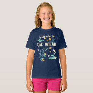 Camiseta Ouvindo O Oceano, Dia Da Terra,
