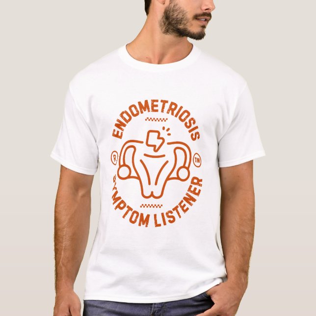 Camiseta Ouvinte de sintomas de endometriose (Frente)