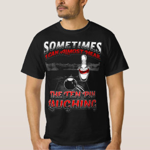 Camiseta Ouvir Boliches Divertidas Rindo 10 Pinos