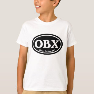 Camiseta Oval exterior do preto dos bancos de OBX