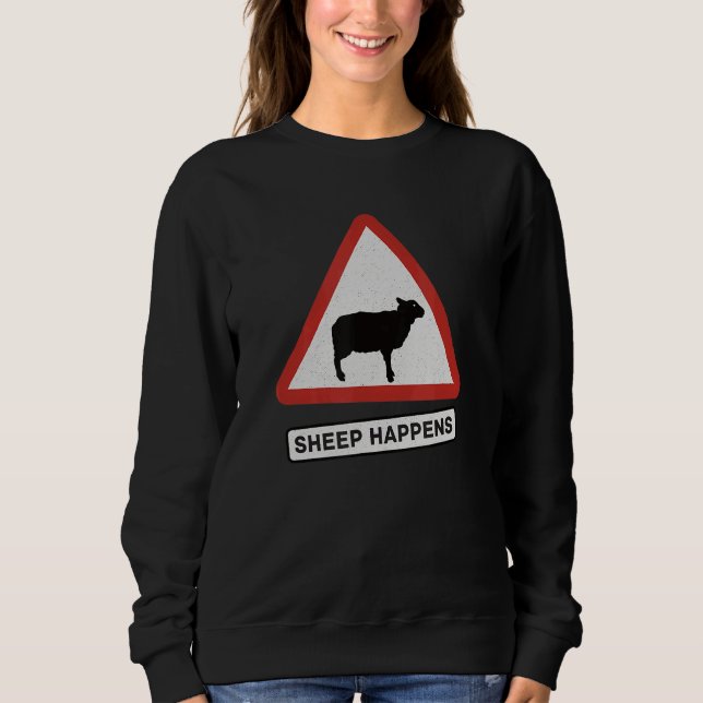 Camiseta Ovelha Acontece Ovinos Pecadores Lã De Farmação (Frente)