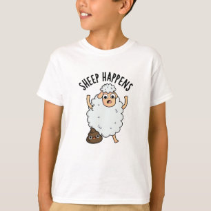 Camiseta Ovelha Acontece Piada de Cocô Engraçada