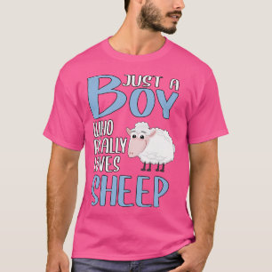 Camiseta Ovelha Apenas Um Menino Que Realmente Ama Ovelha
