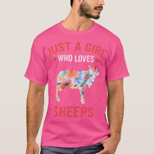 Camiseta Ovelha Apenas Uma Menina Que Ama Ovelhas