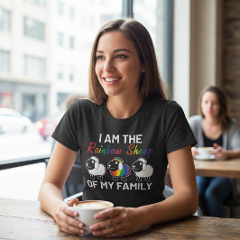 Camiseta Ovelha Arco-Íris da Minha Família Orgulho LGBT