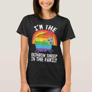Camiseta Ovelha Arco-Íris Na Família Orgulhosa Lésbica Gay