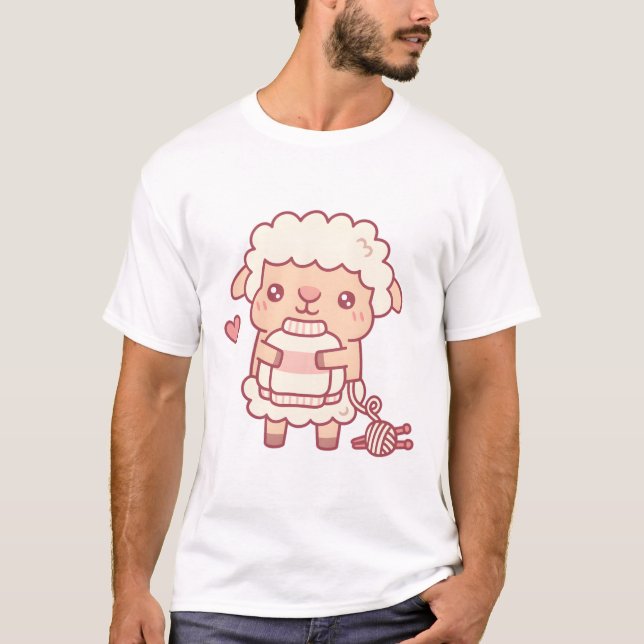 Camiseta Ovelha Bonita Com Docinho De Lã Engraçada (Frente)