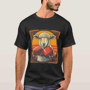 Camiseta Ovelha de Boxe Luvas de Boxe Lamb Kickboxing Engra