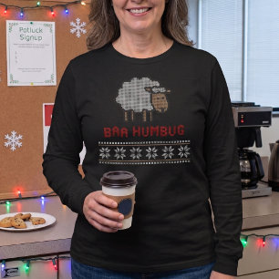 Camiseta Ovelha de Natal Baa Humbug