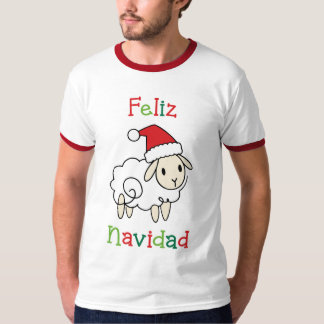 Camiseta Ovelha de Natal Fofa – Feliz Navidad