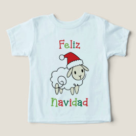 Camiseta Ovelha de Natal Fofa – Feliz Navidad