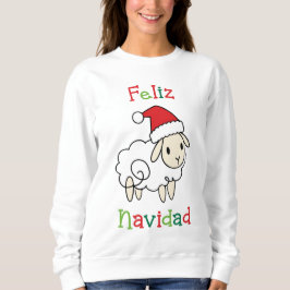 Camiseta Ovelha de Natal Fofa – Feliz Navidad