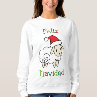 Camiseta Ovelha de Natal Fofa – Feliz Navidad