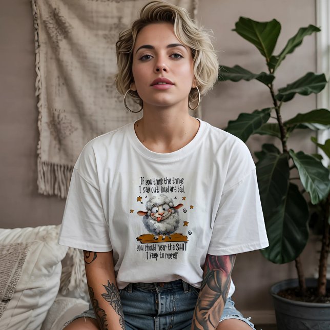 Camiseta Ovelha Engraçada Sarcasmo (Criador carregado)