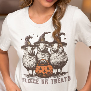 Camiseta Ovelha Fleece ou Guloseimas Halloween