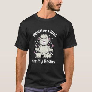 Camiseta Ovelha Fofa Melhor Amiga Energia Vibrações Positiv