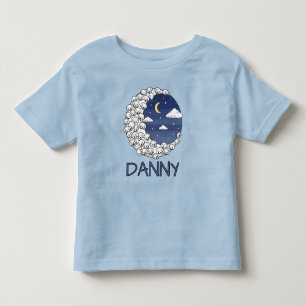 Camiseta Ovelha Fofa na Lua e Nuvens