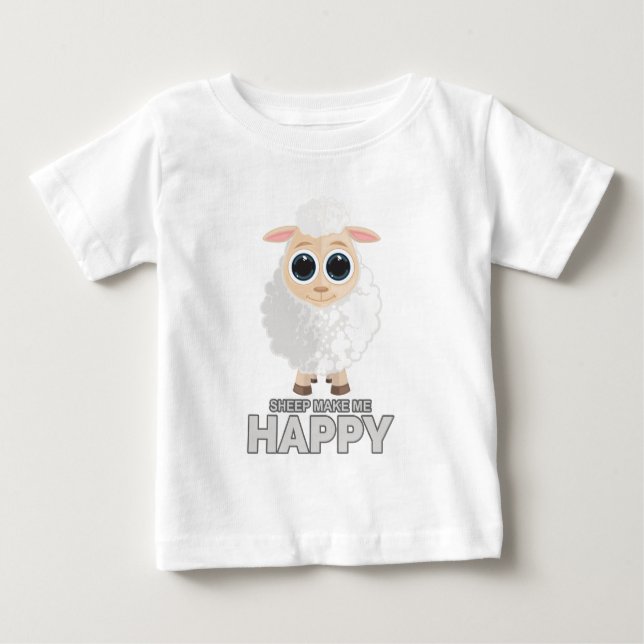Camiseta Ovelha me faz feliz (Frente)