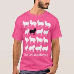 Camiseta Ovelha Negra E Branca