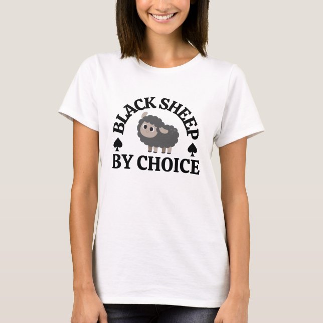 Camiseta Ovelha Negra Por Escolha Anti-Social (Frente)