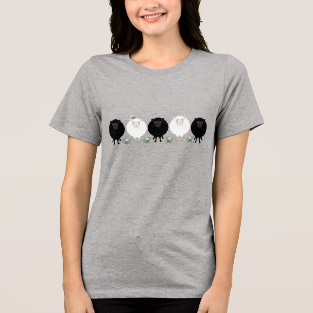 Camiseta Ovelha Preta e Branca (Frente)