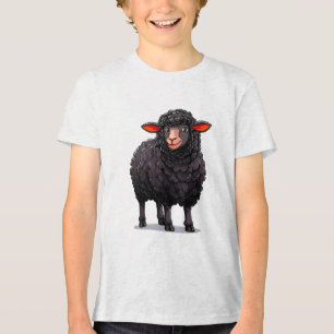Camiseta 🐑🖤 Ovelha Preta Fofa Presente Divertido para Cri